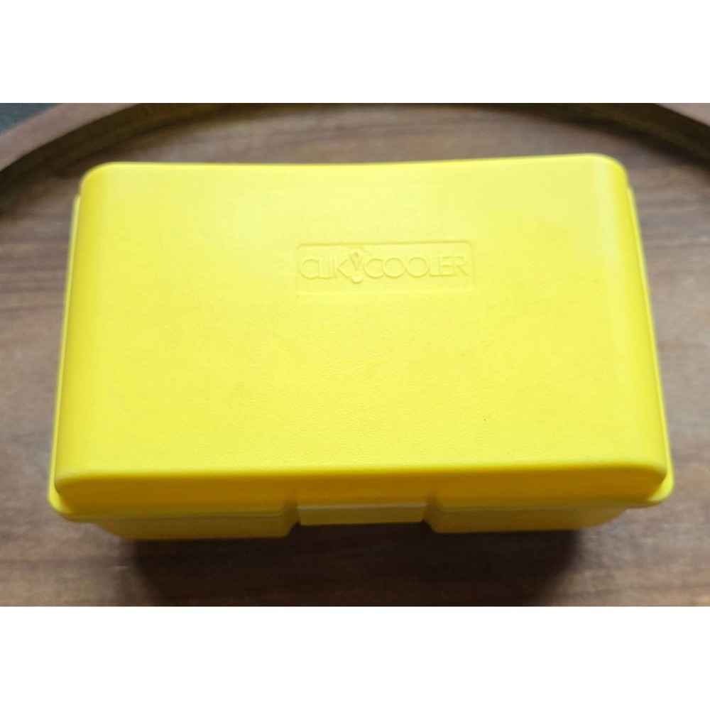 Clik Cooler Vintage Yellow Mini Insulated Lunch Box Small Hard Shell Travel Case